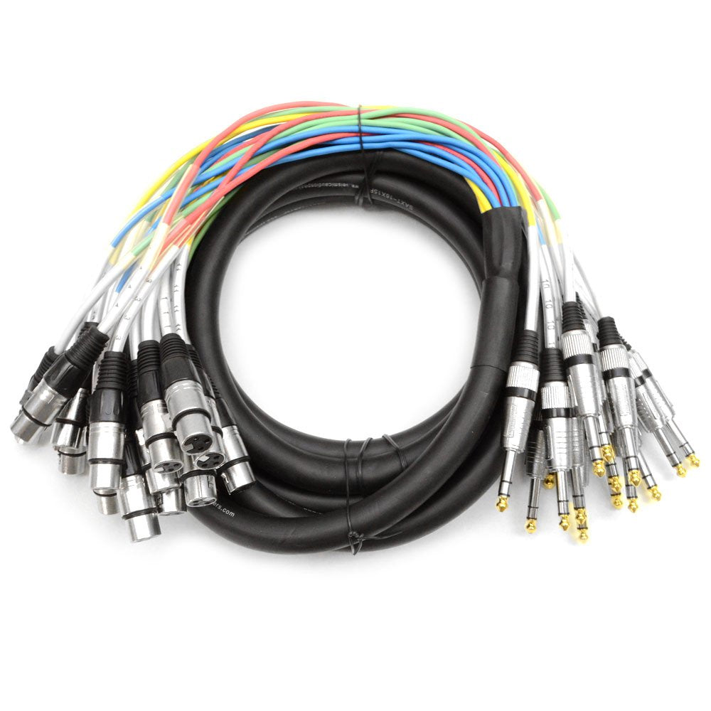 8 Channel 15' XLR Female to 1/4 TRS Snake Cable S861