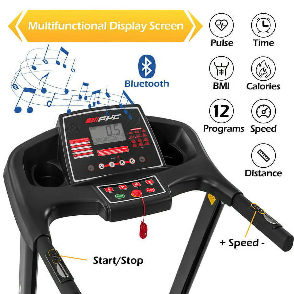 3.5HP Folding Treadmill with 330LB Capacity K78287