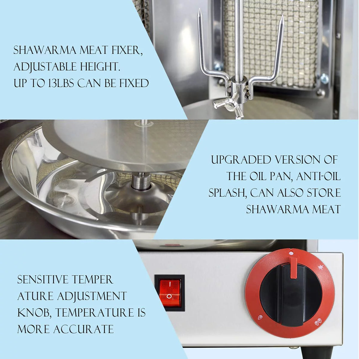 Propane 2 Burner Vertical Shawarma Grill O3557