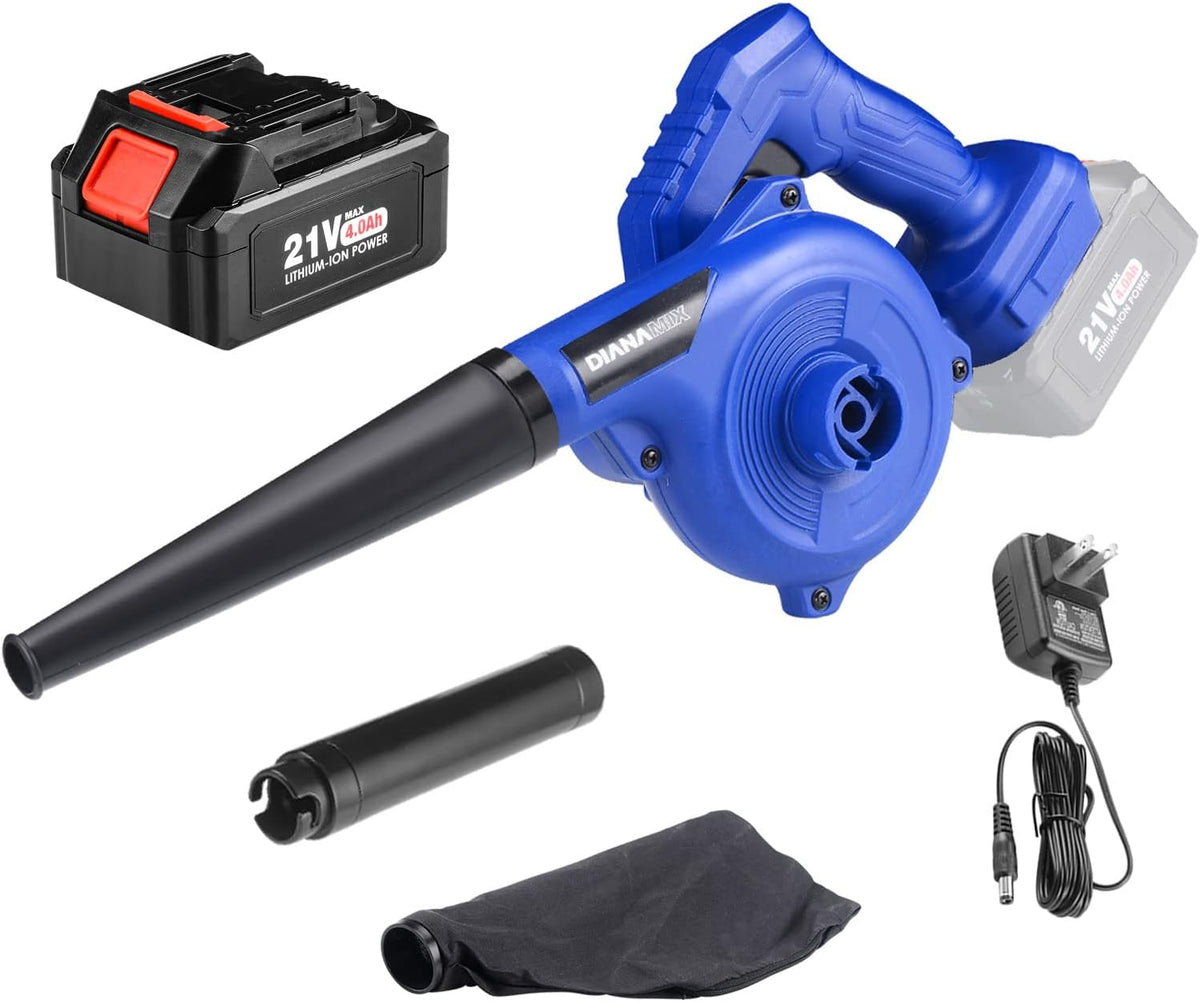 Cordless Electric Leaf Blower with Battery and Charger O39614