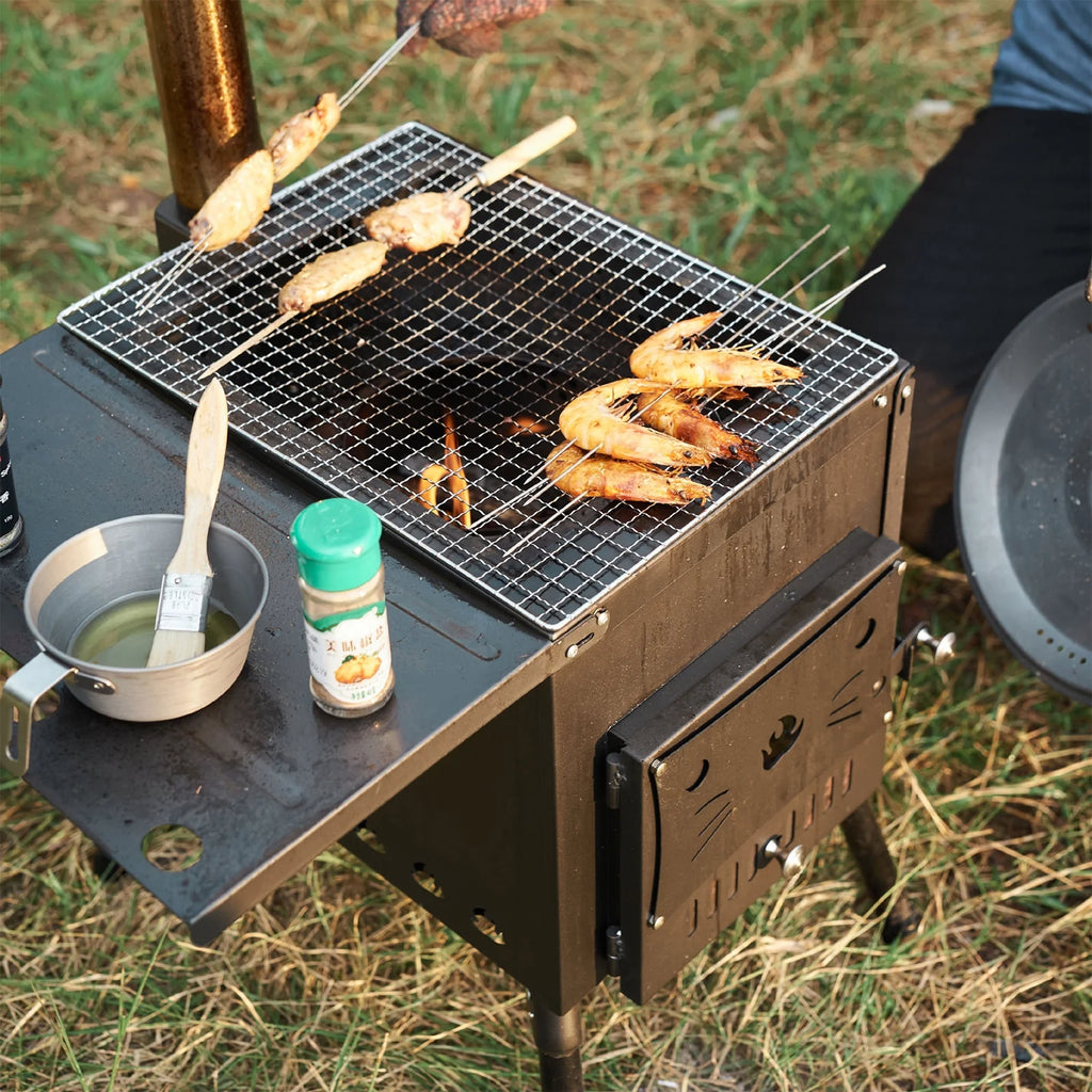 Portable Foldable Wood Burning Camp Tent with Chimney U8659