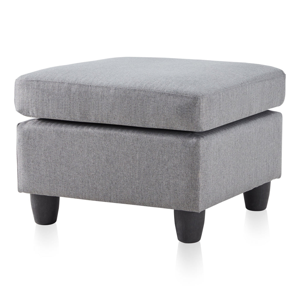 Gray Linen Fabric Convertible Sectional Sofa X517