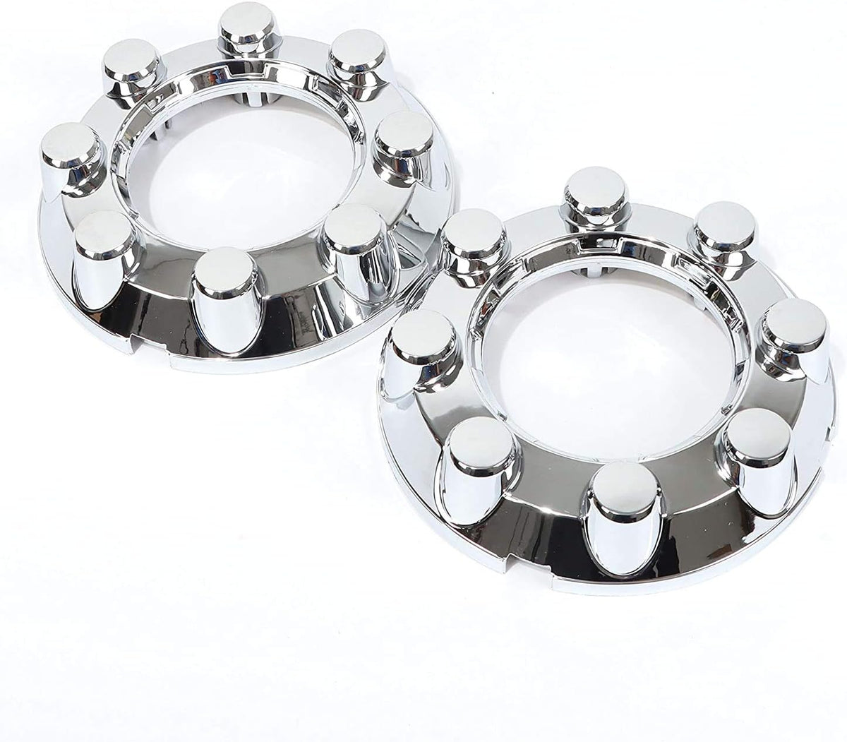 Chrome 8 Lug Wheel Center Hub Caps N606