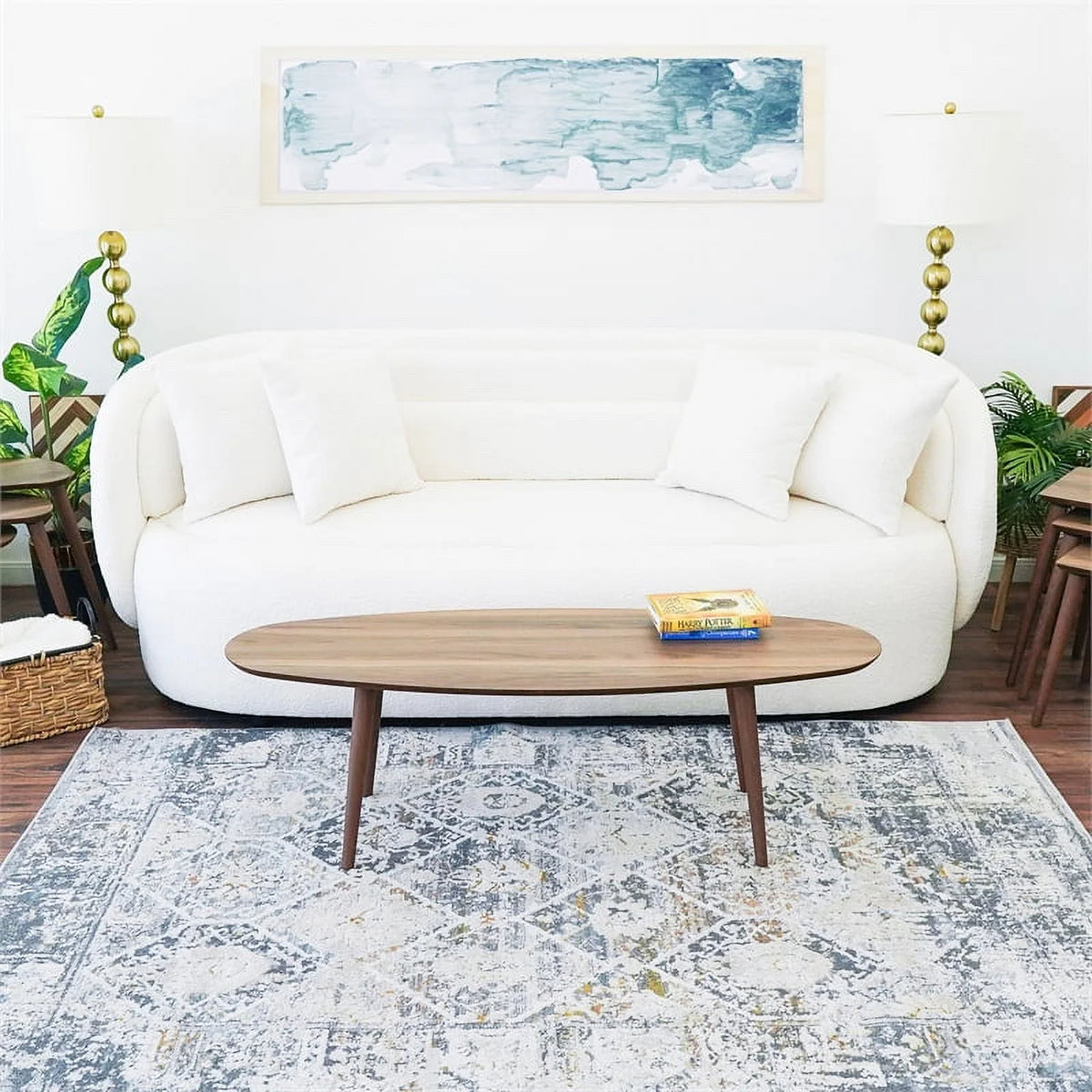 Mid-Century Solid Wood Coffee Table T6224
