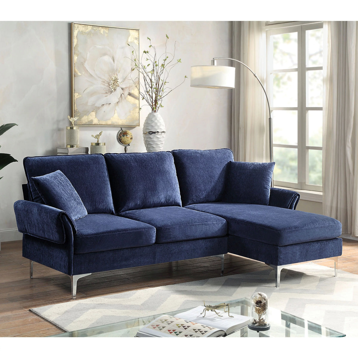 Chenille Padded Sectional V7371