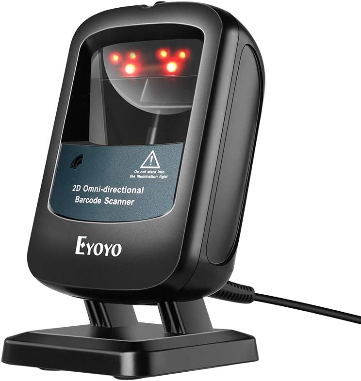 2D Hands-Free USB Wired Barcode Scanner, Pack of 2 F63257