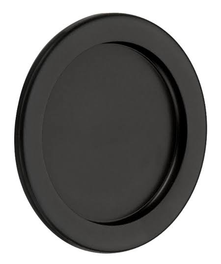 Flat Black Round Tubular Pocket Door Passage Pull C5447