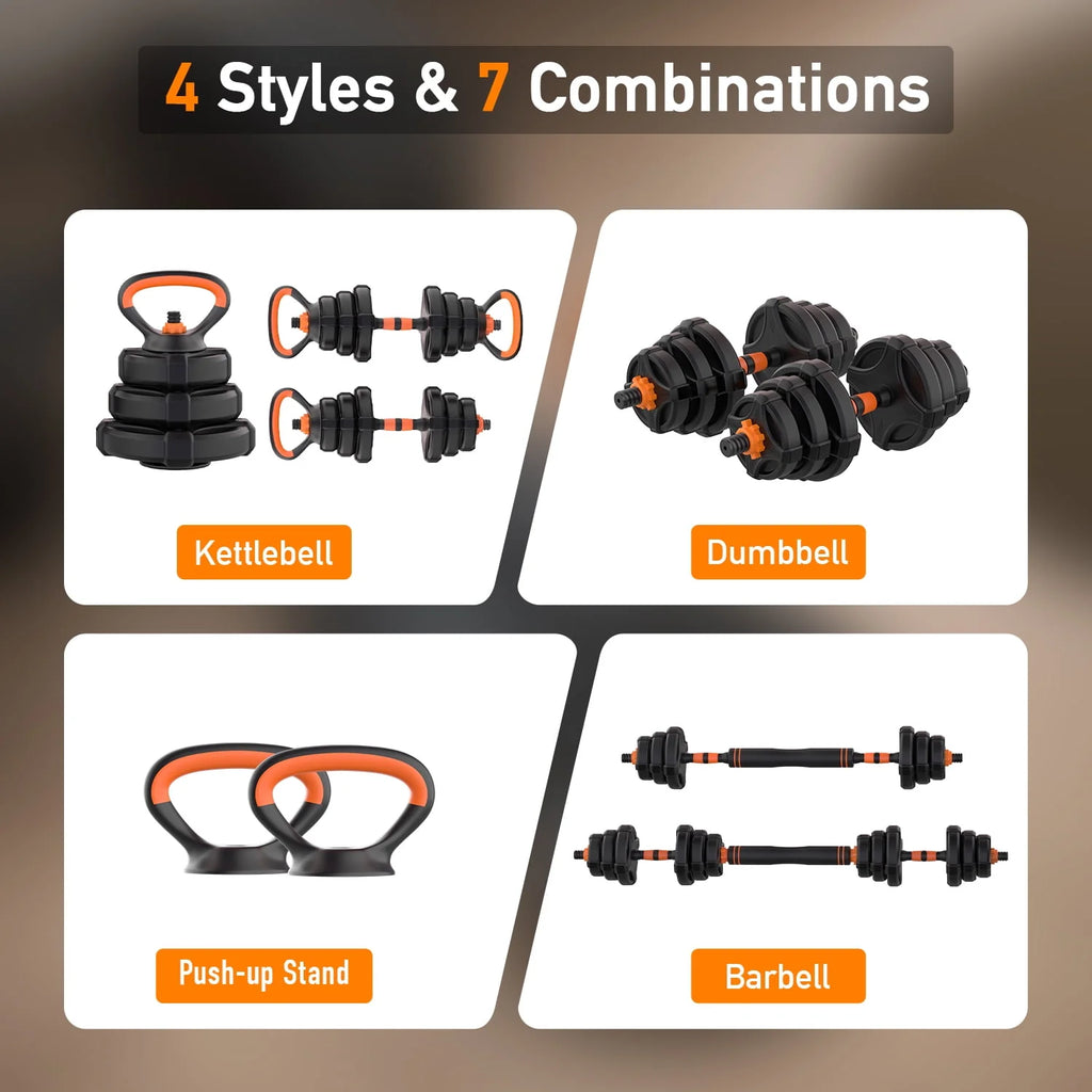 Adjustable Weight Dumbbell Set with Connector I500337