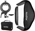 31x31inch 80x80cm Foldable Softbox Diffuser with Bowens Mount Speedlite Bracket Pack of 2 E5021