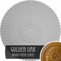 Hand-Painted Golden Oak Ceiling Medallion I94588