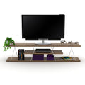 Mid Century Modern 4 Shelves Metal 56 inch Low Tv Stand Z509