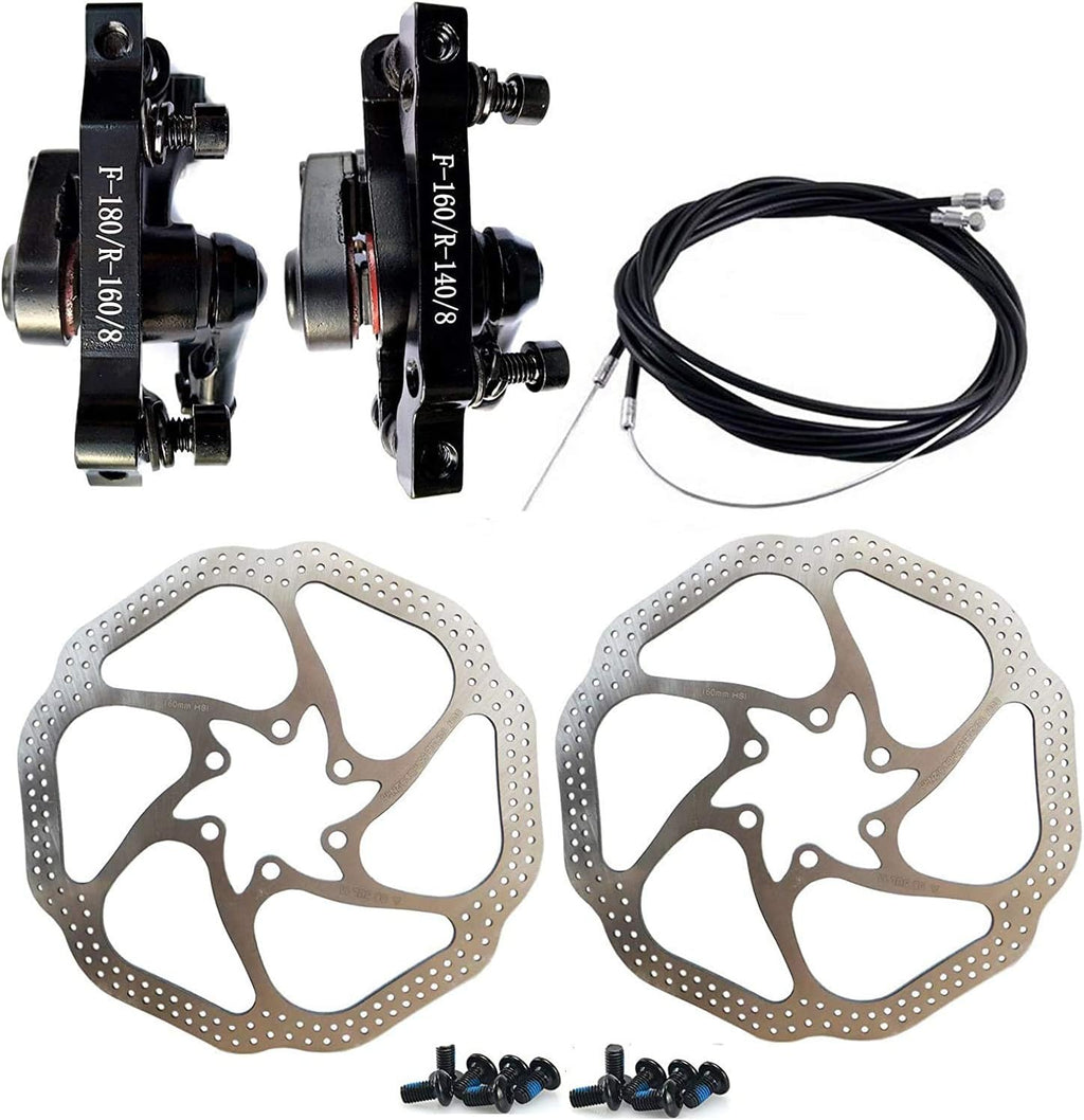 Mountain Bicycle Mechanical Disc Brake Kit 160mm Front and Rear L12827