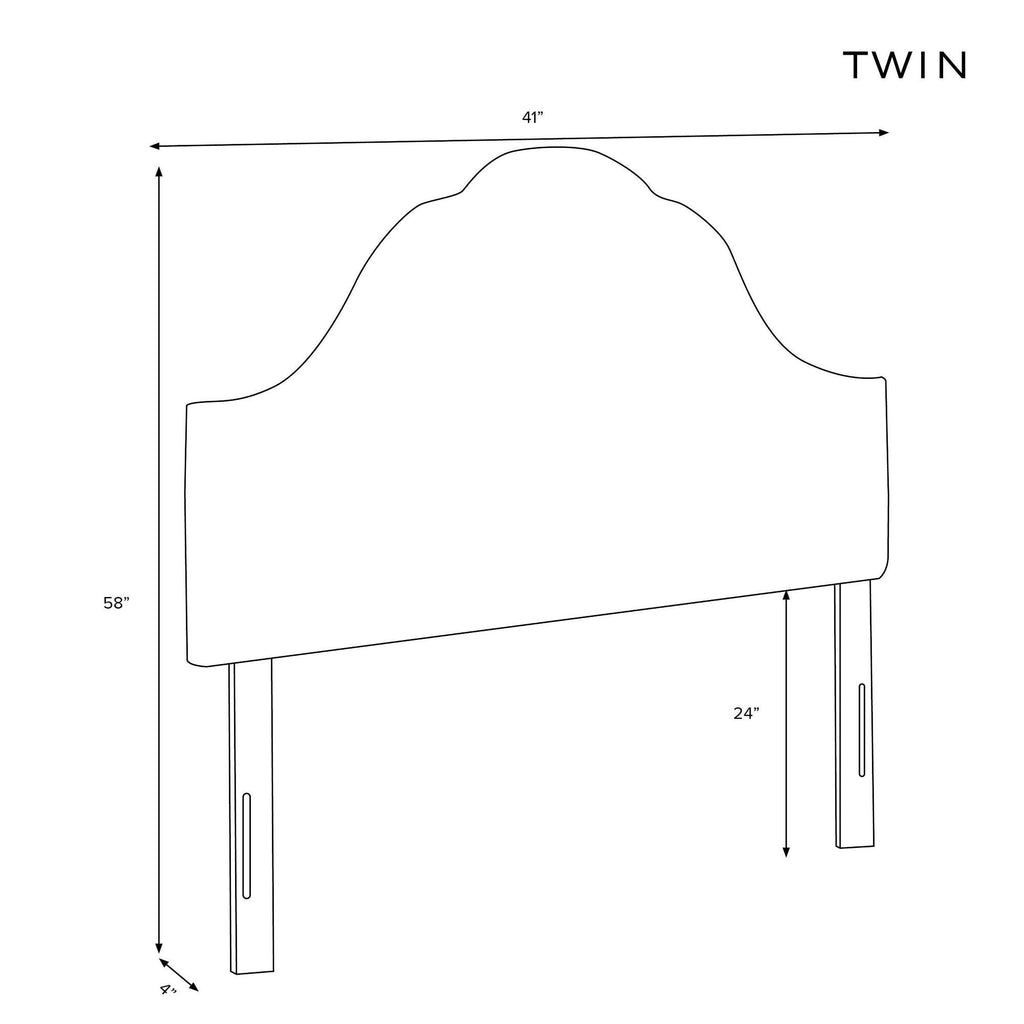 Arched Headboard Teal Velvet M81106