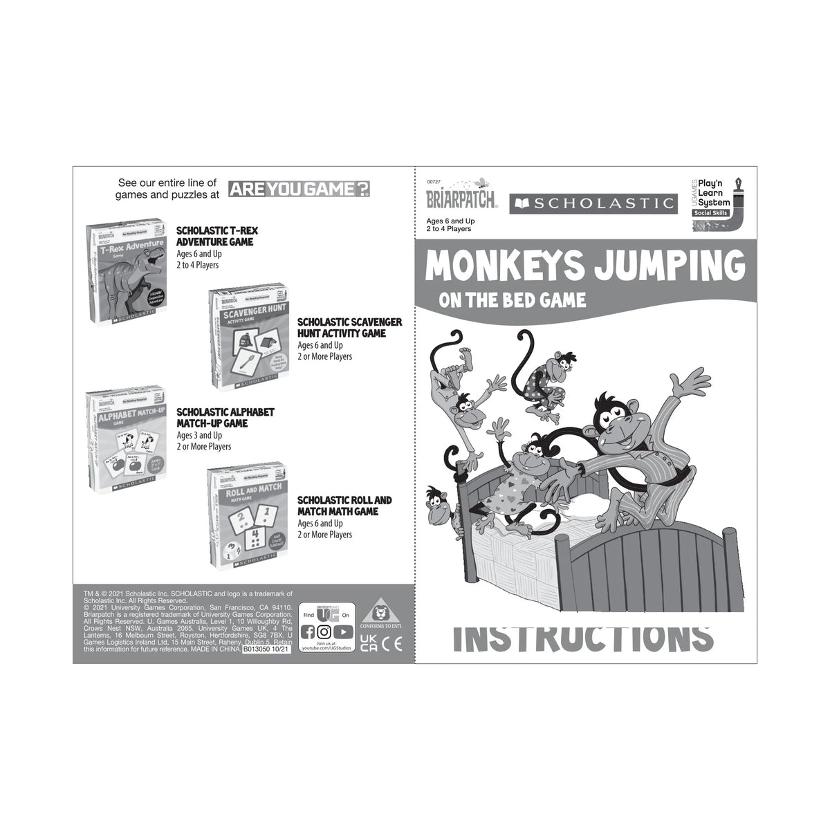 Monkeys Jumping on the Bed Game T6063