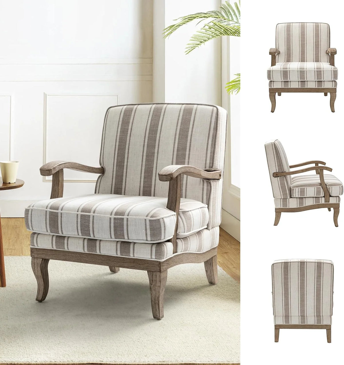 Upholstered Accent Chair Set Of 2 U582