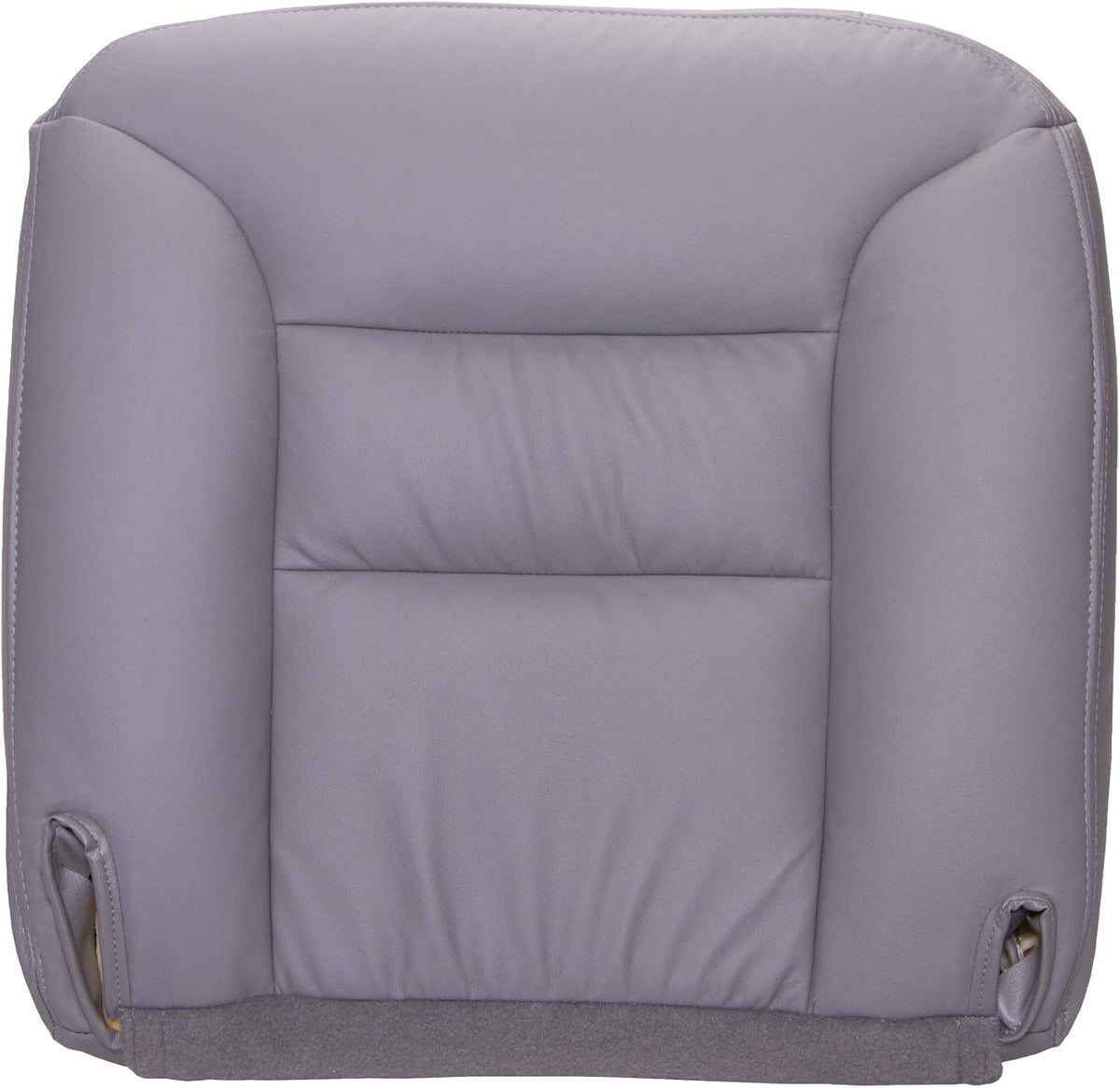 Leather Replacement Cover for Driver Bucket Seat Bottom, Medium Gray D47581