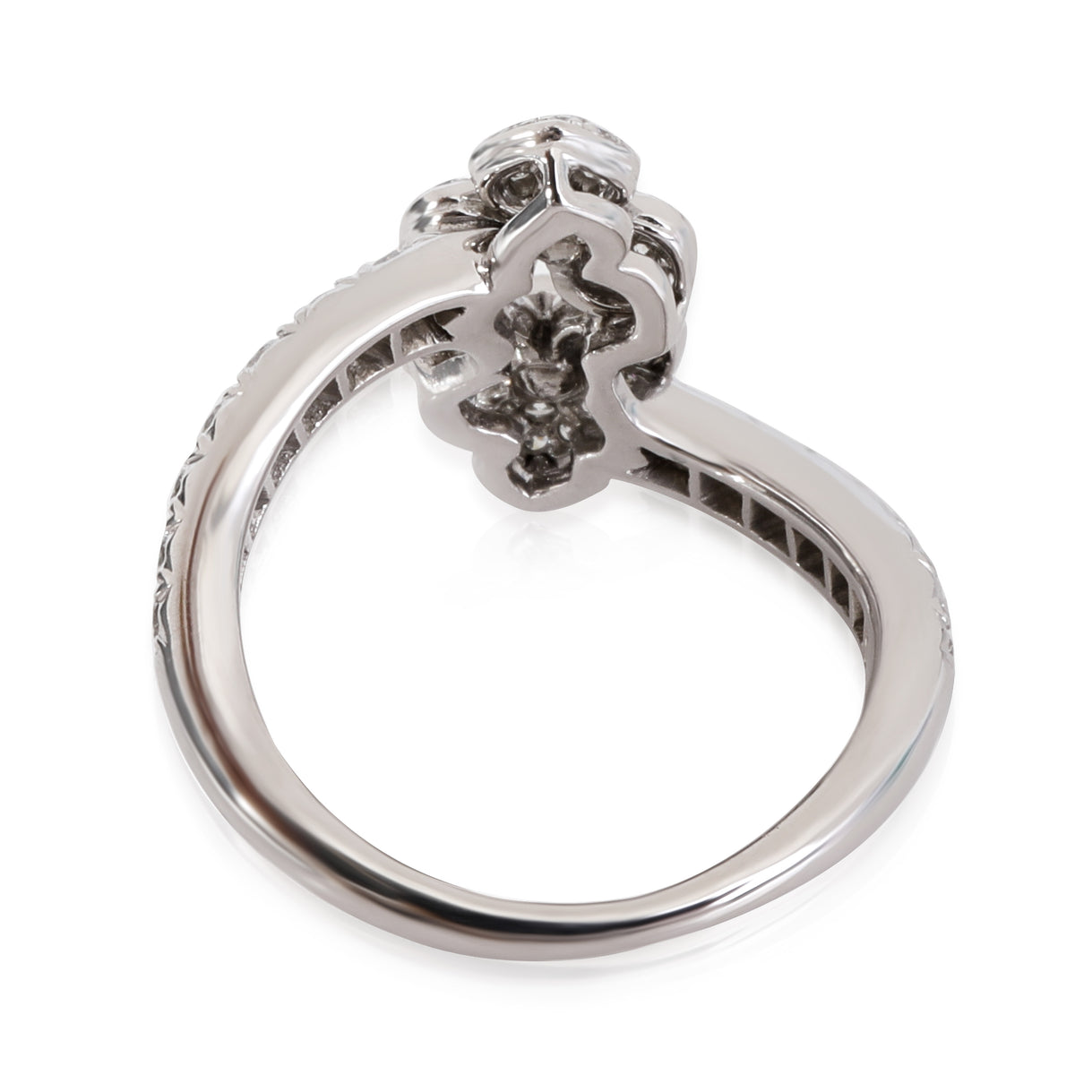 Petal Bypass Diamond Ring in 950 Platinum 0.65 CTW V3935
