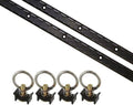 Black Powder Coated Aluminum L Track Tie Down System - 6 Piece P78295