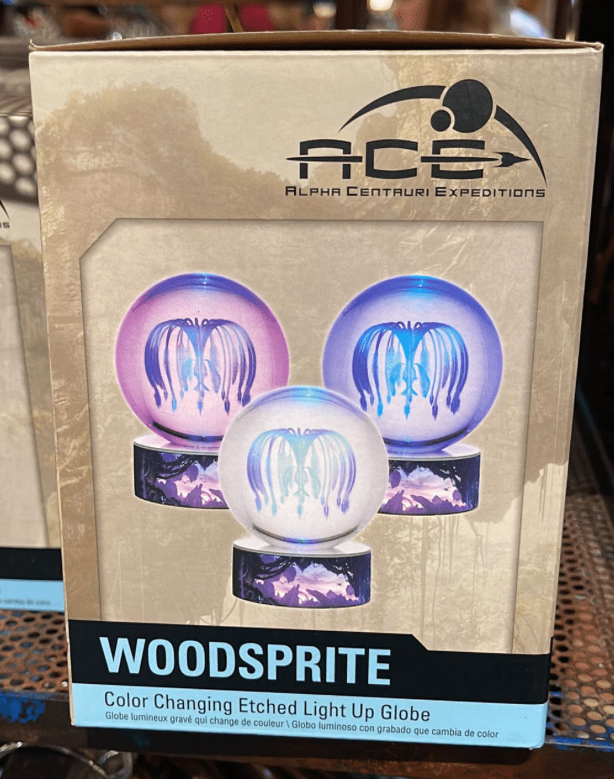 Color Changing Etched Light Up Globe R532