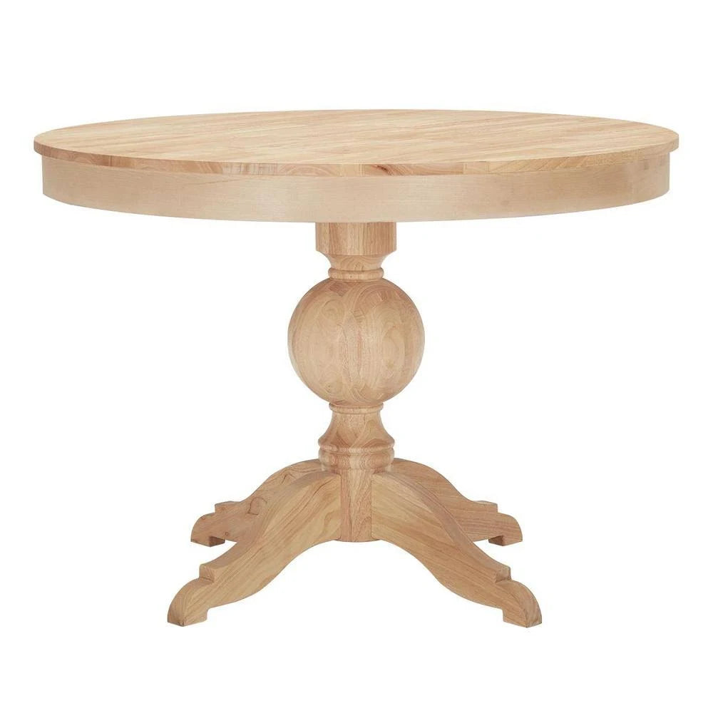 Unfinished Wood Round Pedestal Table F77756