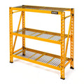 Yellow 3-Tier Wire Steel Shelving Unit L66466