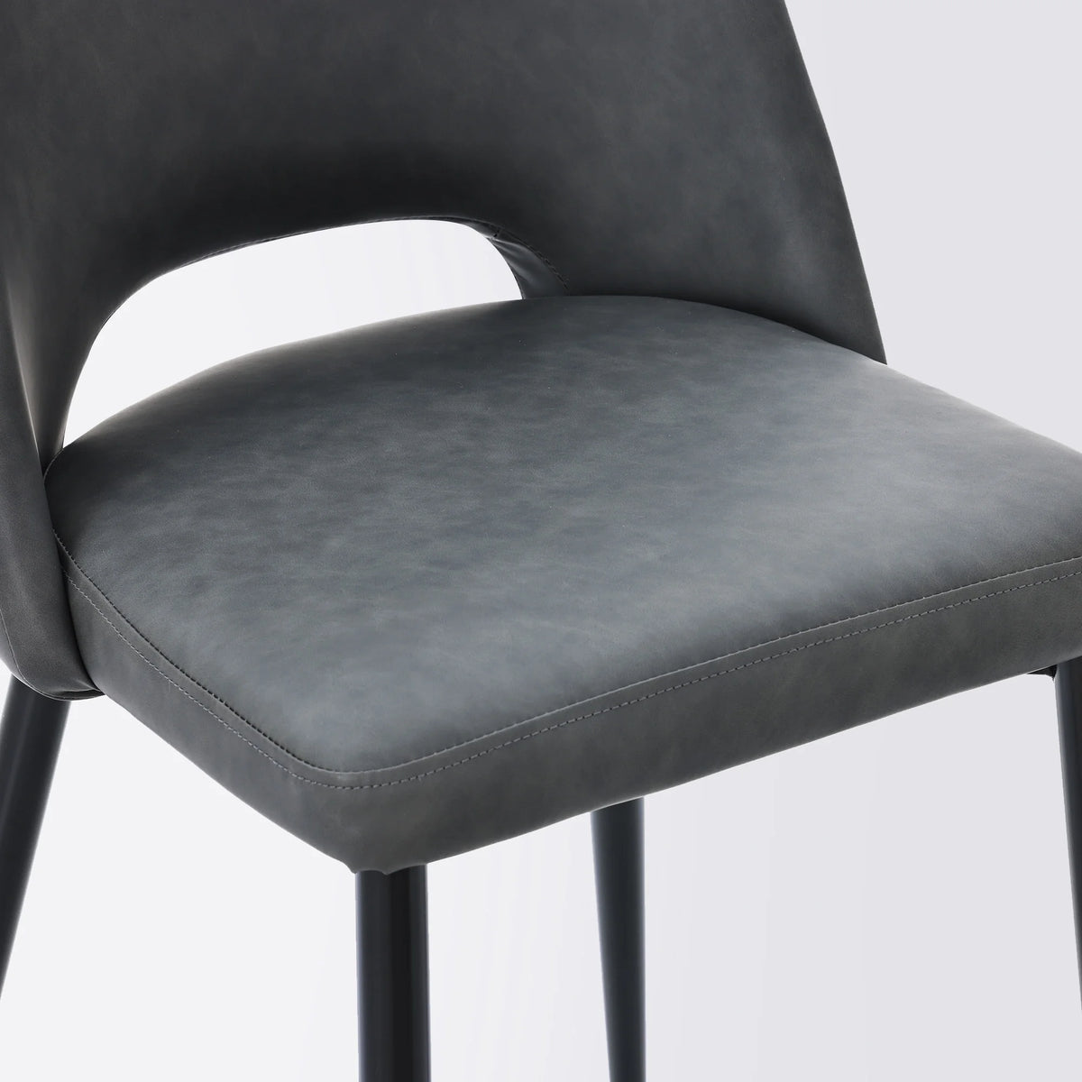 Black PU Leather Dining Chairs Set of 4 Z527762
