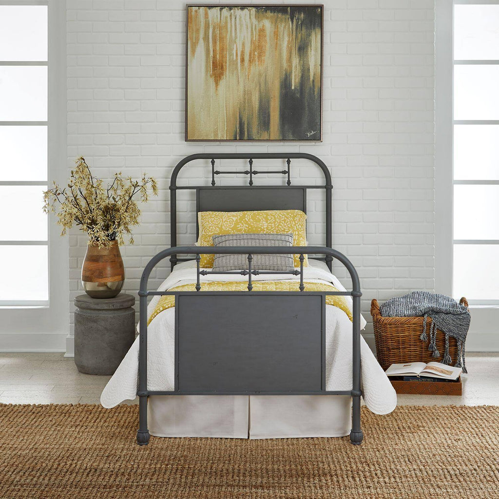 Full Metal Bed in Grey H14618