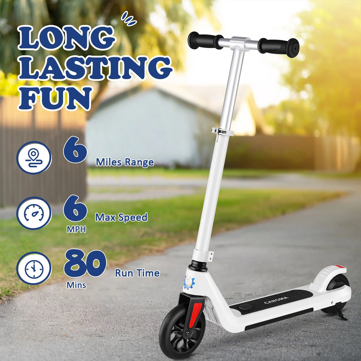 Kids Electric Scooter, Adjustable Speed and Handlebar U258