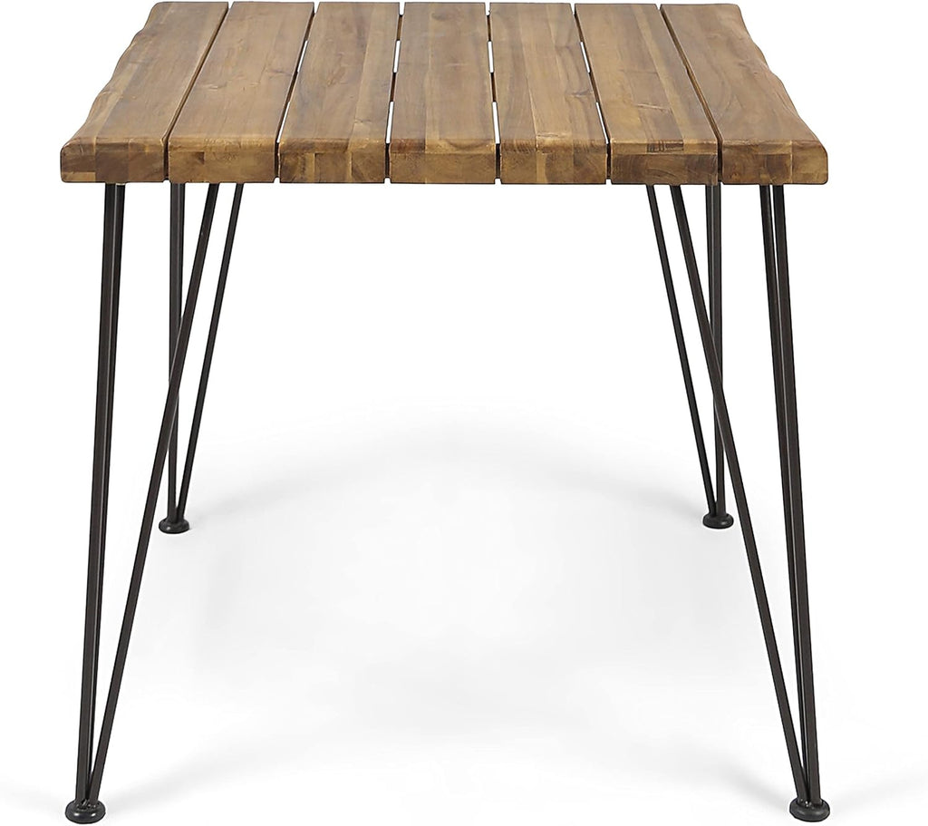 Teak Finish Acacia Wood Dining Table P971237