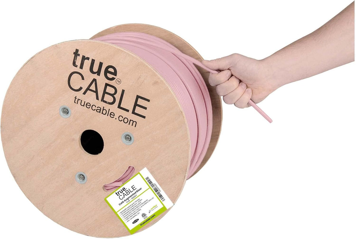 1000ft Purple 23AWG 4 Pair Solid Bare Copper Bulk Ethernet Cable E53645