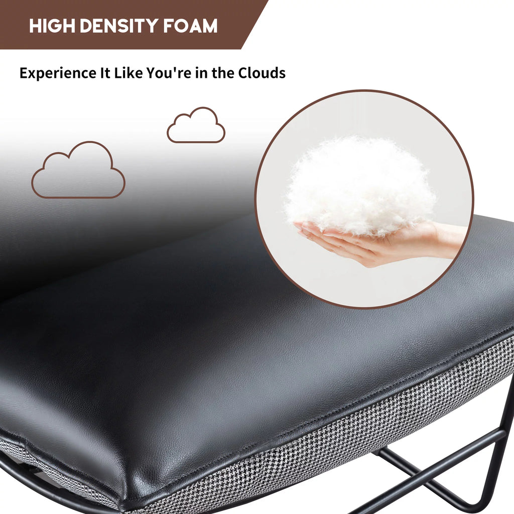 Metal Framed Accent Chair with Pillow I365
