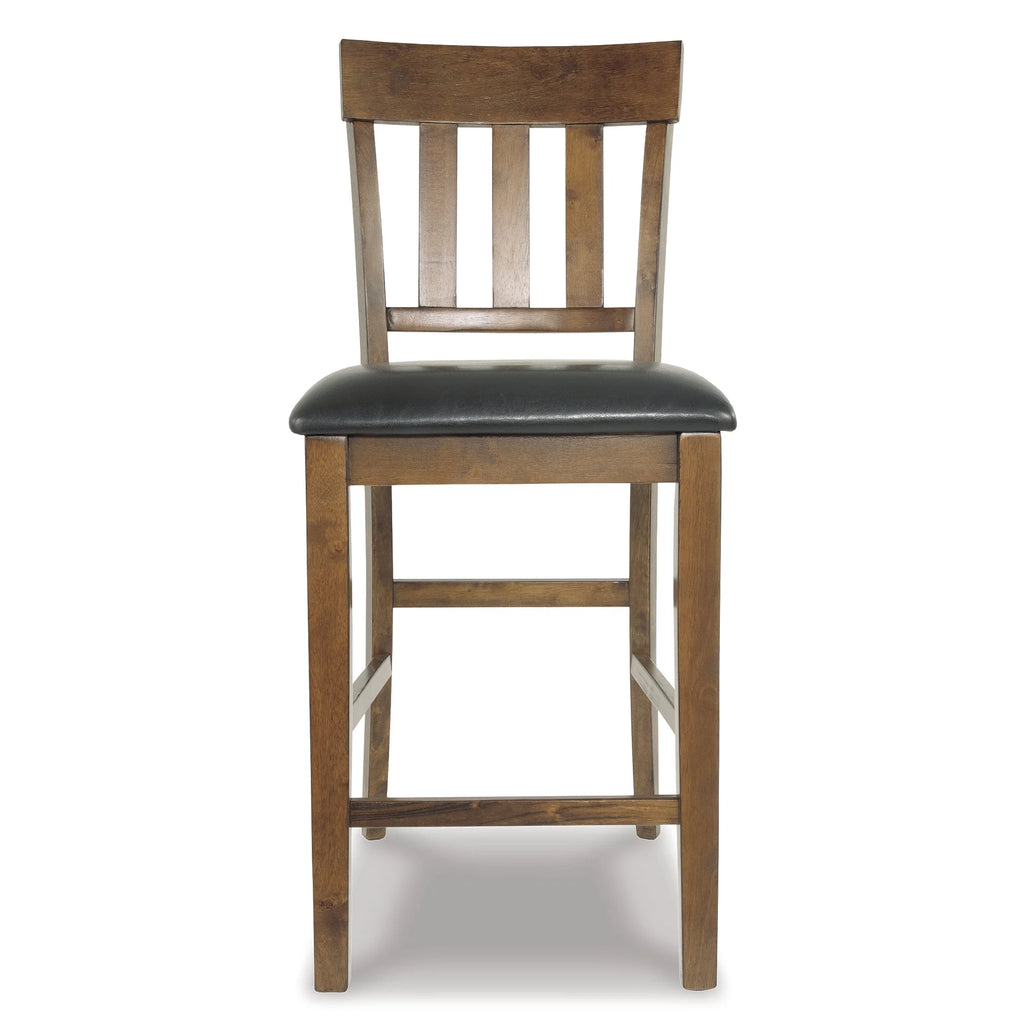 Set of 2 Counter Height Faux Leather Seat Barstool P1176