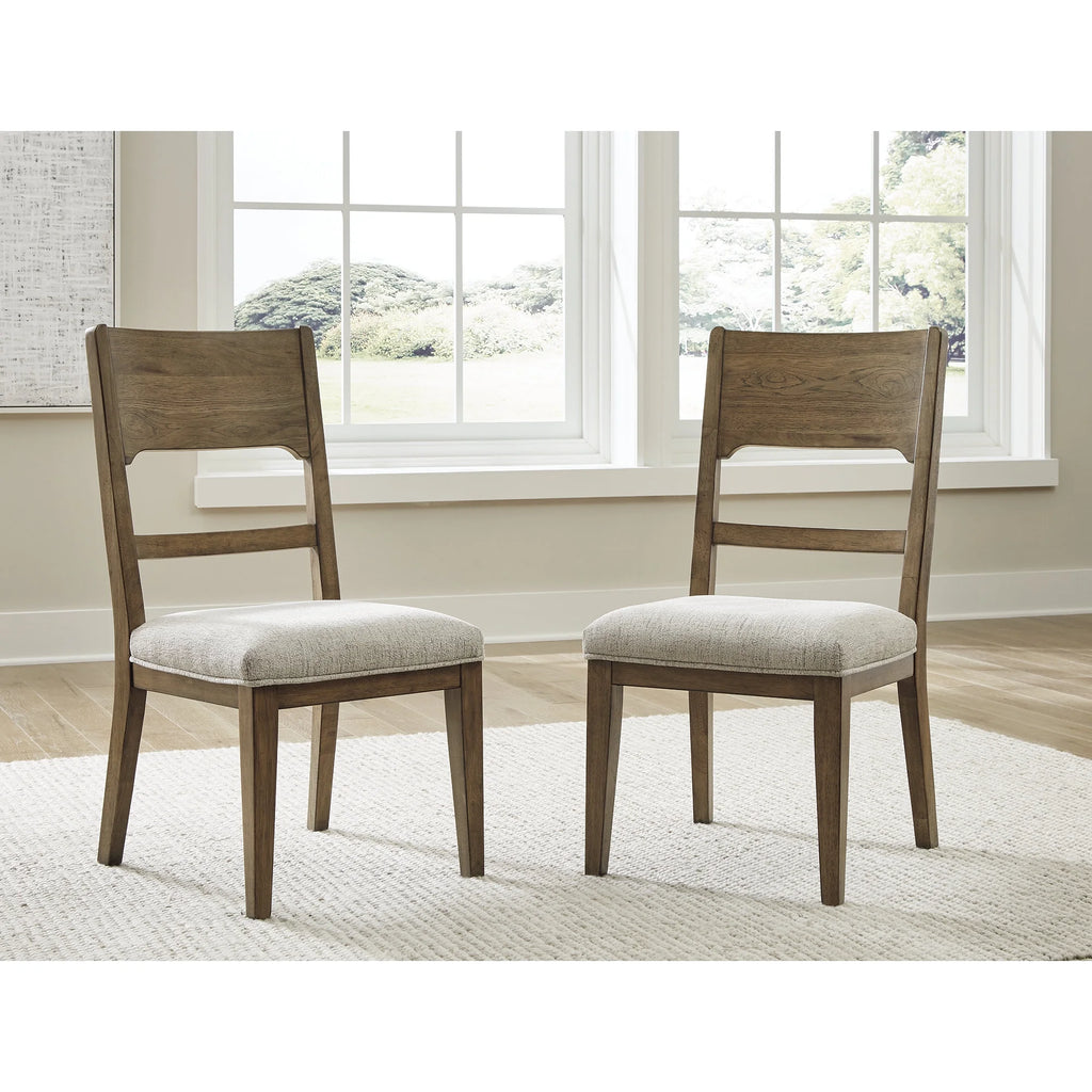 Brown & Tan Traditional Dining Chair Set of 2 K13926