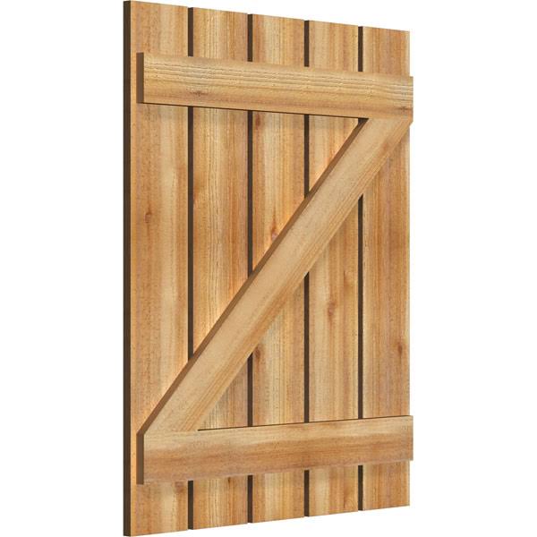 Rough Sawn Western Red Cedar Board-n-Batten Shutters P67353