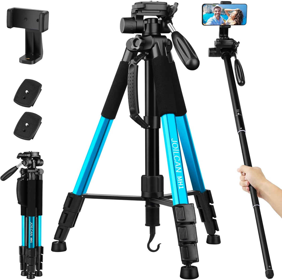 72-Inch Aluminum Tripod with 2 Quick Release Plates and Carrying Case H6723