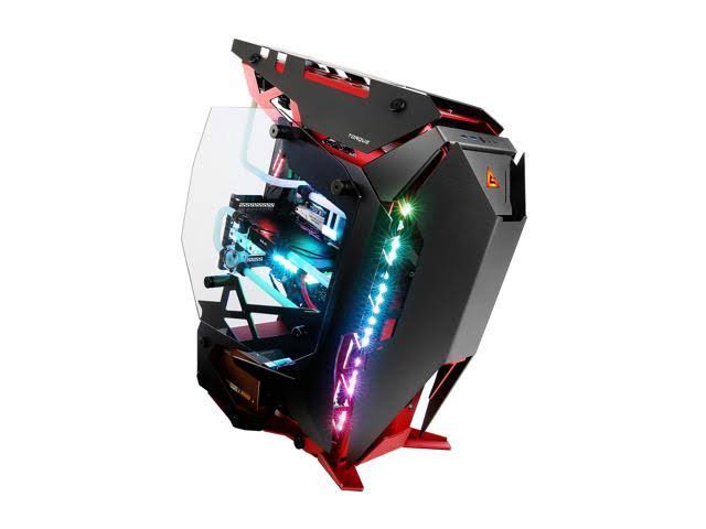 Black Red Aluminum ATX Mid Tower Computer Case D581972