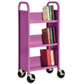 3 Single Sided Sloped Shelf Book Truck G77547