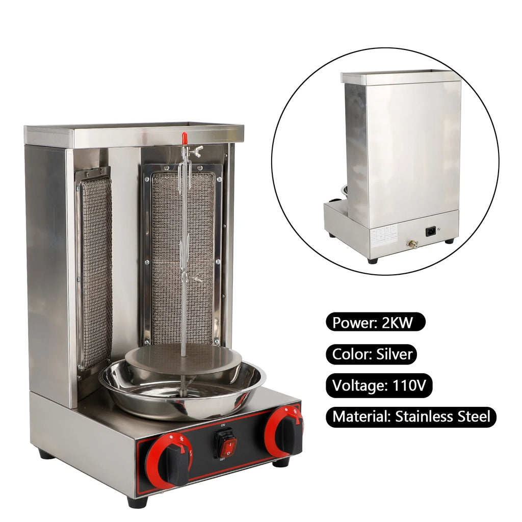 Propane 2 Burner Vertical Shawarma Grill O3557
