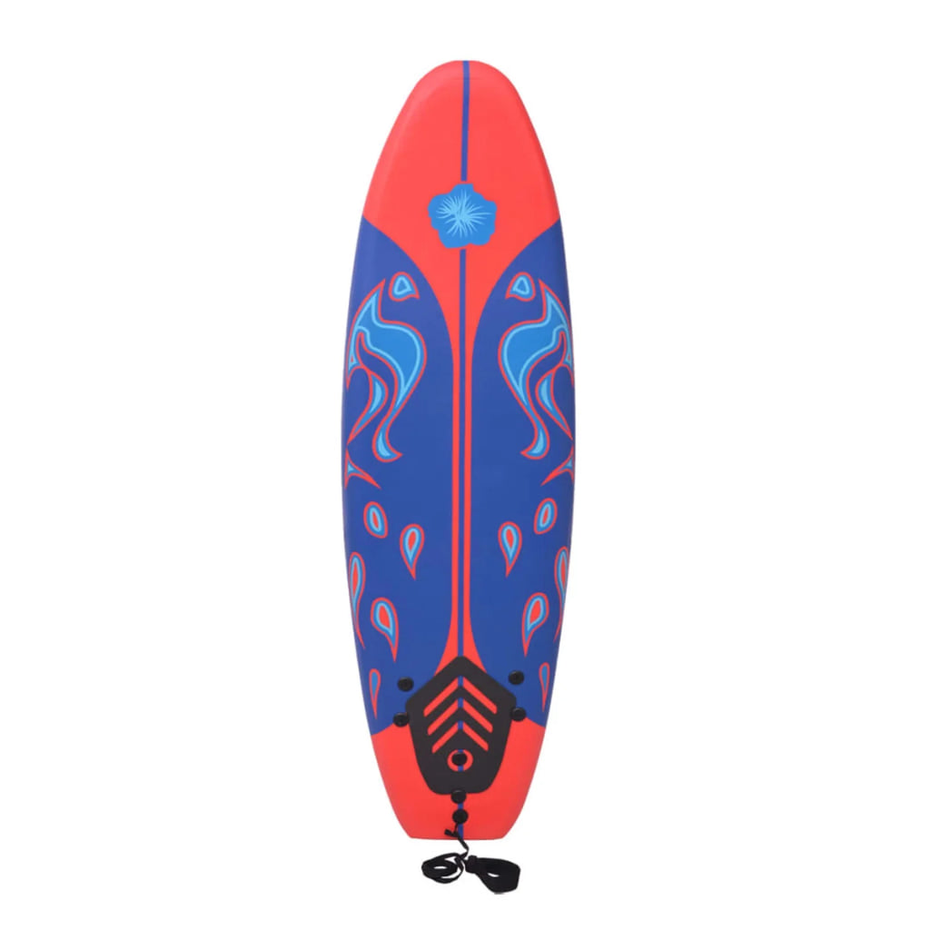 Blue and Red Surfboard E386