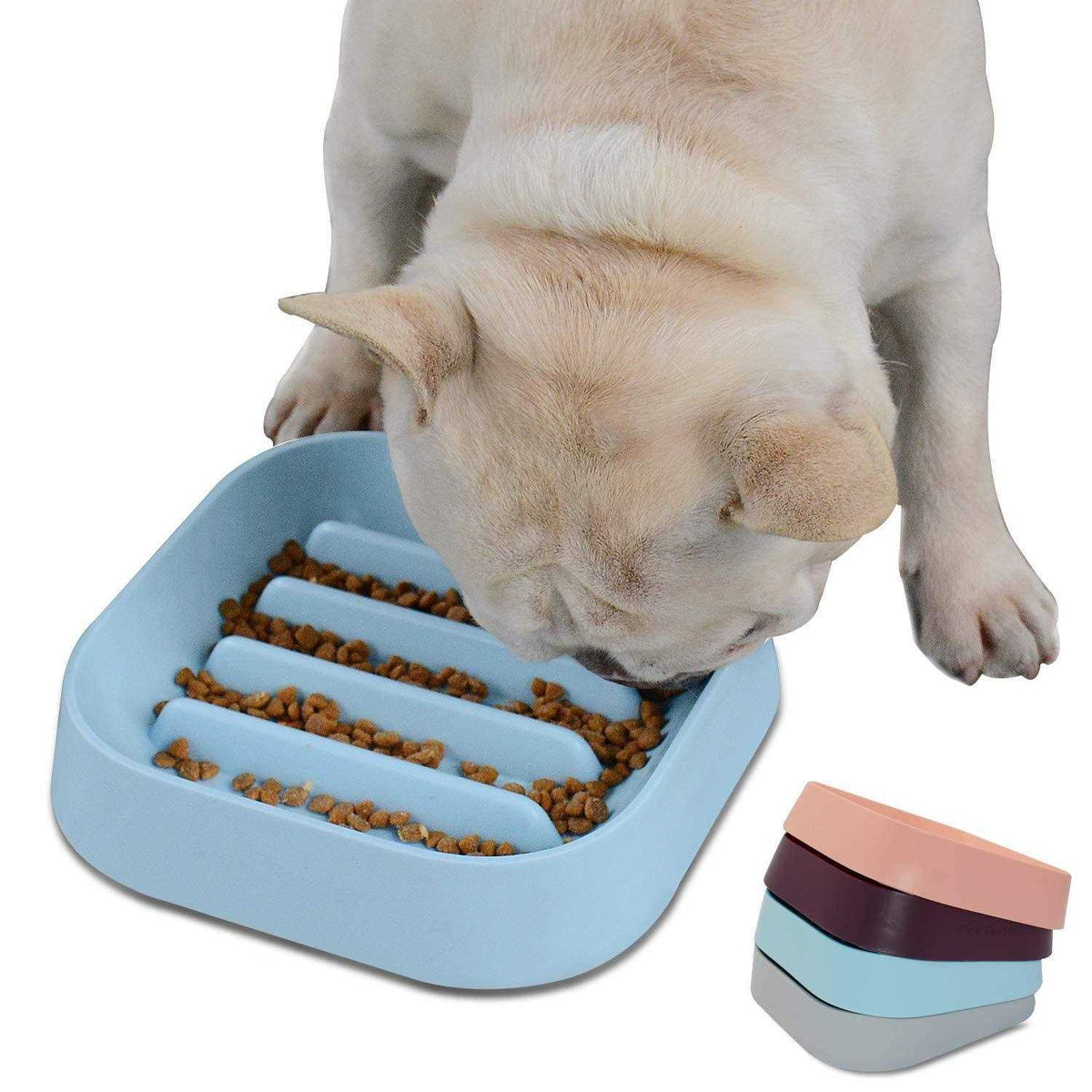 Slow Feeding Dog Bowl Striped Pattern F348
