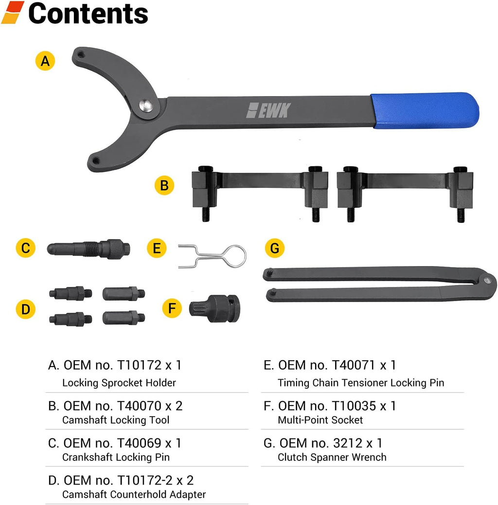 Timing Chain Adjuster Tool Kit for Audi VW 3.2 V6 A4 A6 2.5 4.2 G8216