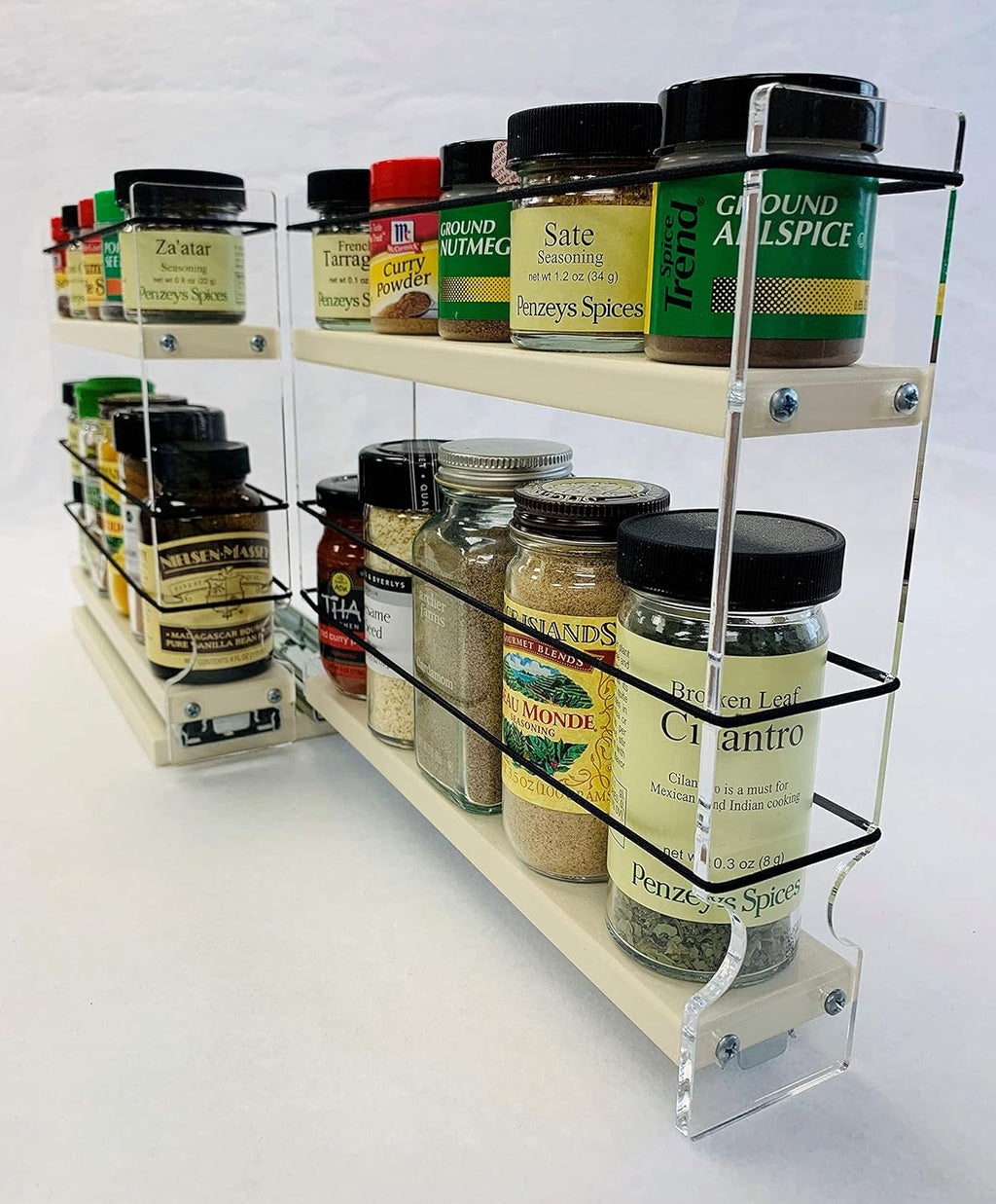 22x1.5x11 Spice Rack with 2 Drawers and 2 Shelves O29029
