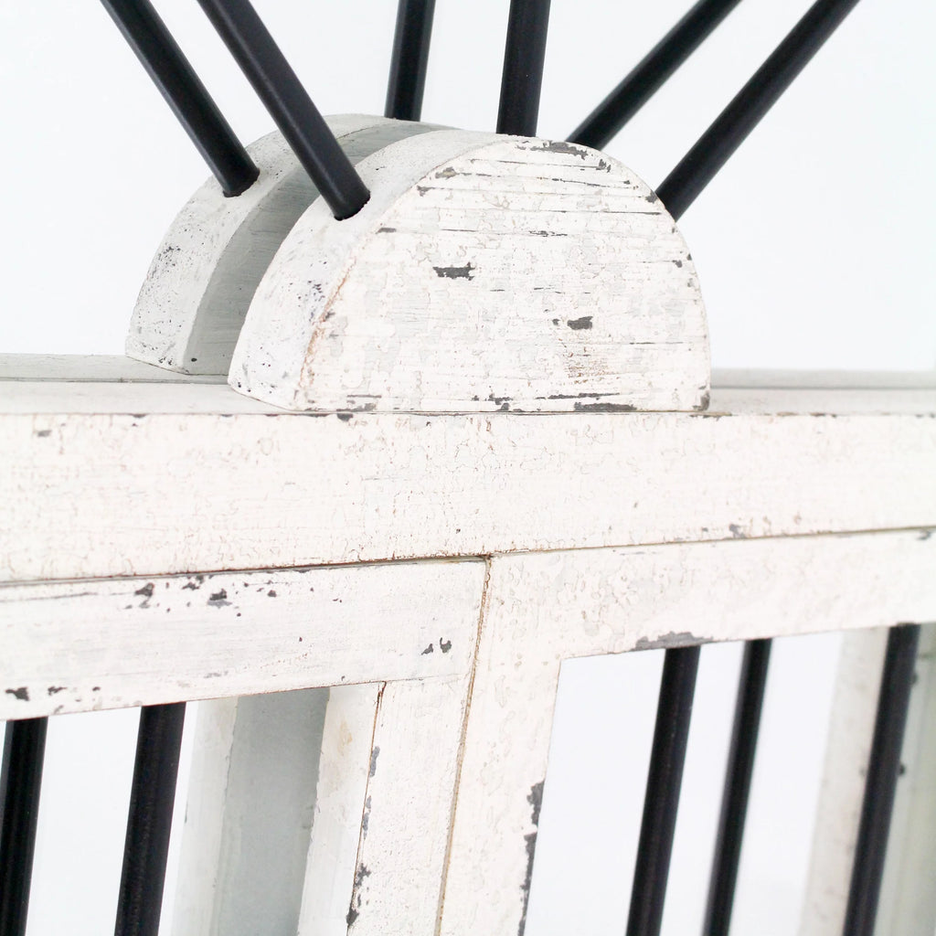 White Arched Window Wall Mirror 42" x 25" A757