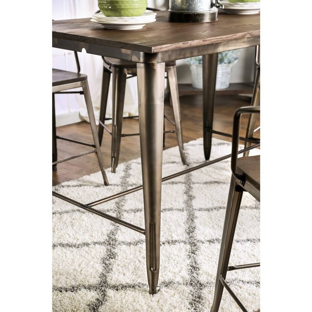 Industrial Counter Height Dining Table - Brown R175050