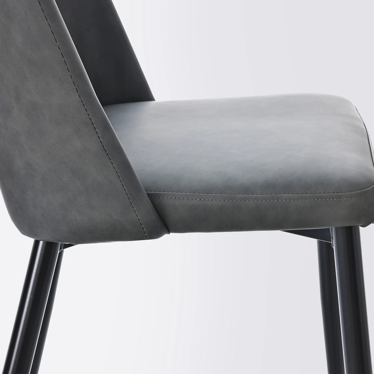 Black PU Leather Dining Chairs Set of 4 Z527762