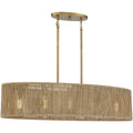 Five Light Chandelier in Warm Brass Rope Finish R7353