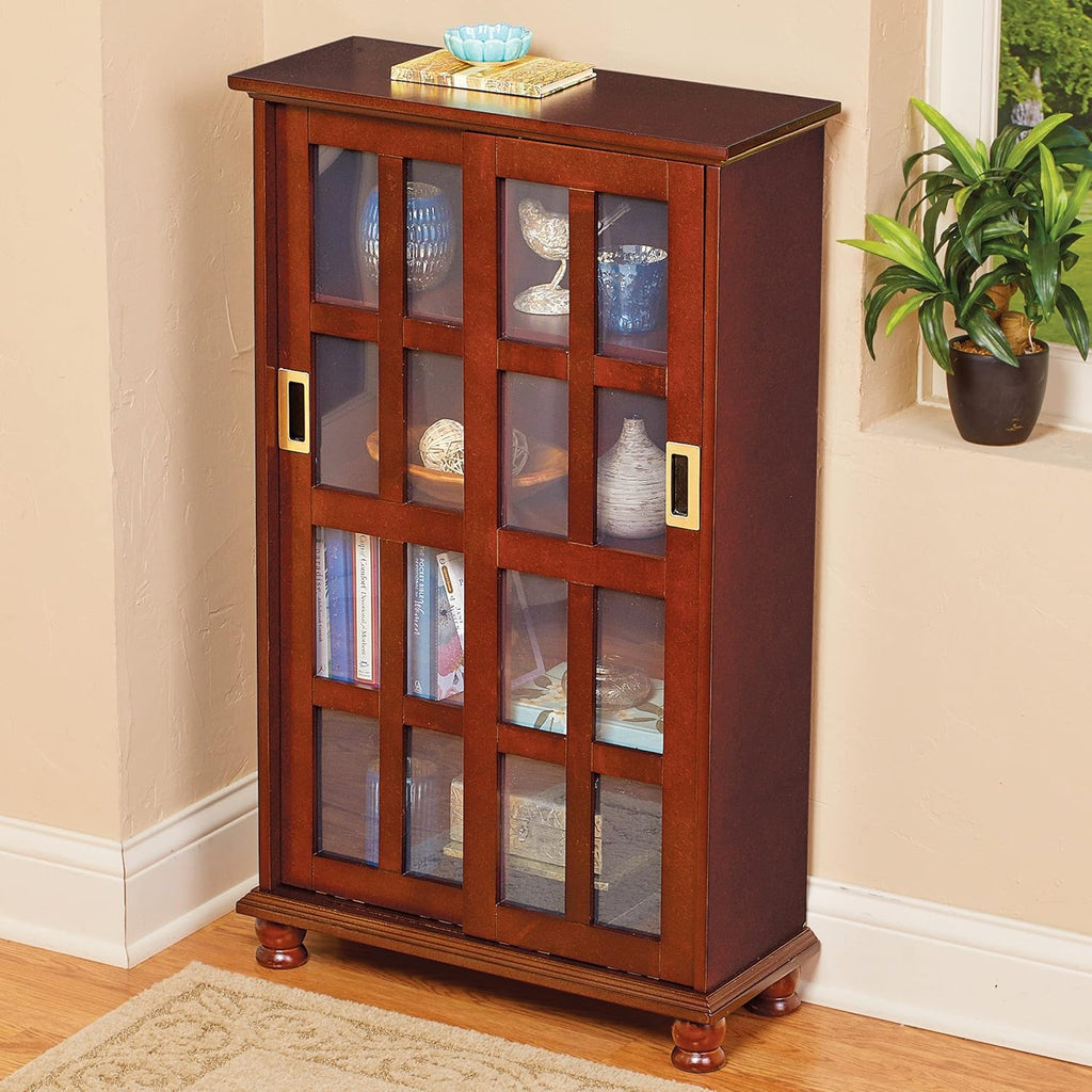 Wood Sliding Door Media Display Cabinet E7543