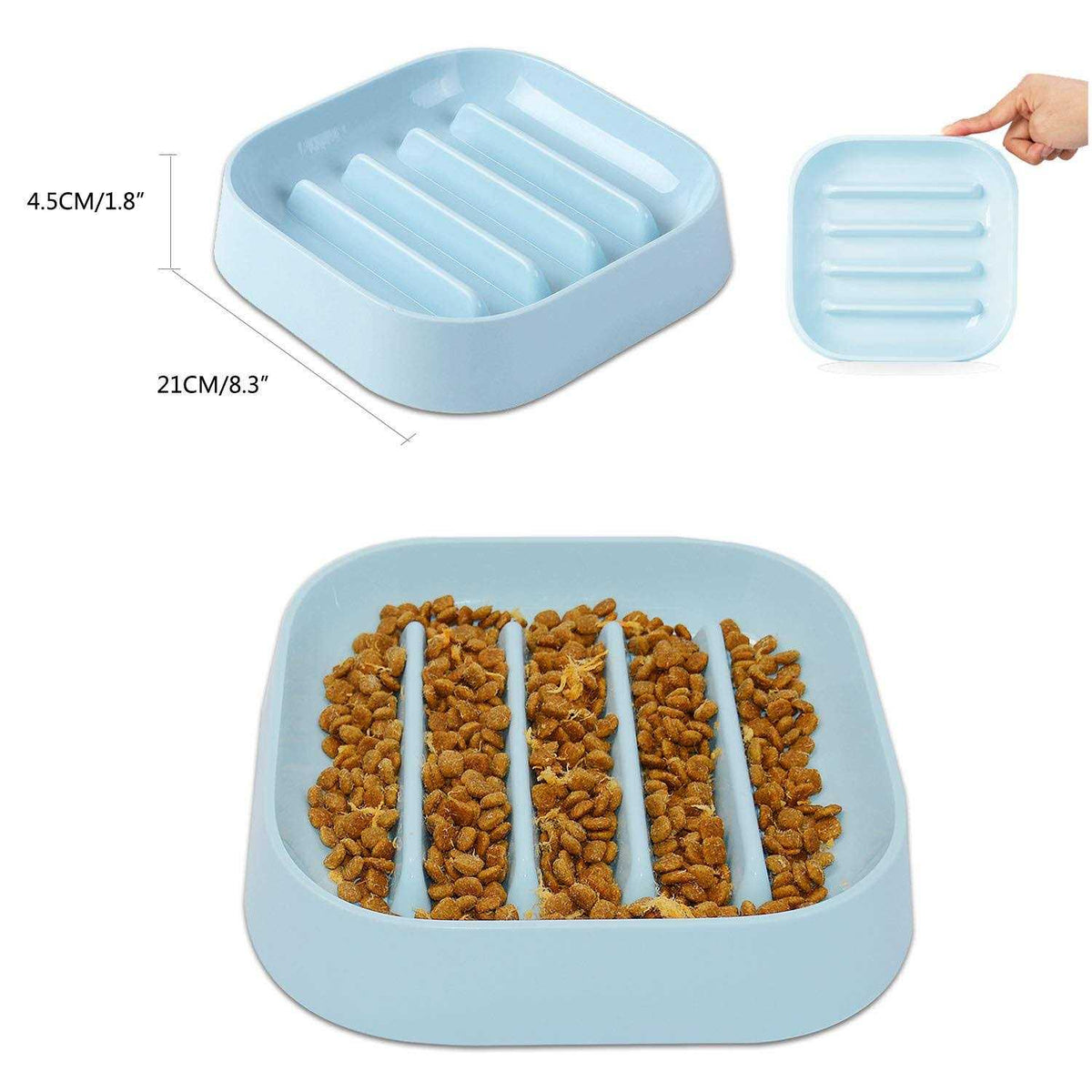 Slow Feeding Dog Bowl Striped Pattern F348