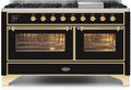Glossy Black Dual Fuel Propane Gas Range E819058