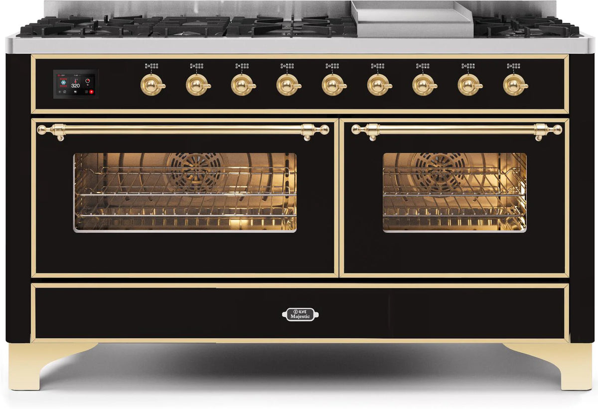 Glossy Black Dual Fuel Propane Gas Range E819058